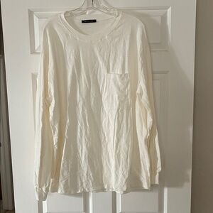 Ladies Off-White Long Sleeve Tee